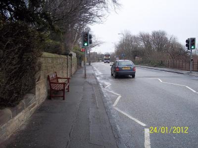 Refurbished bench in Lanark Road